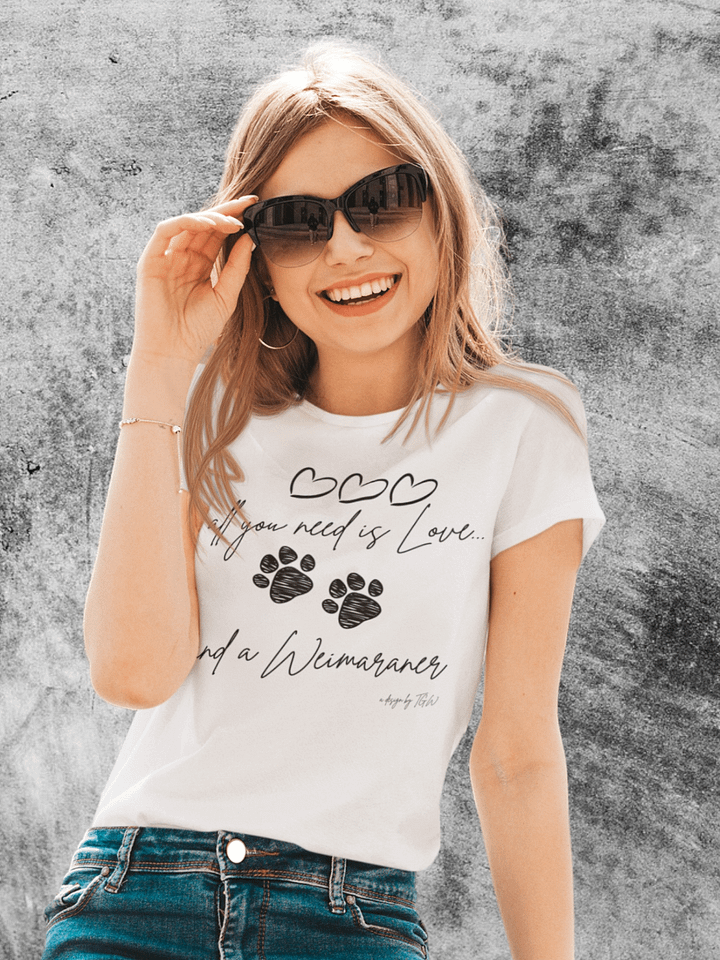 All Your Need is Love and a Weimaraner - Bella+Canvas Triblend Short Sleeve T-Shirt product image (1)