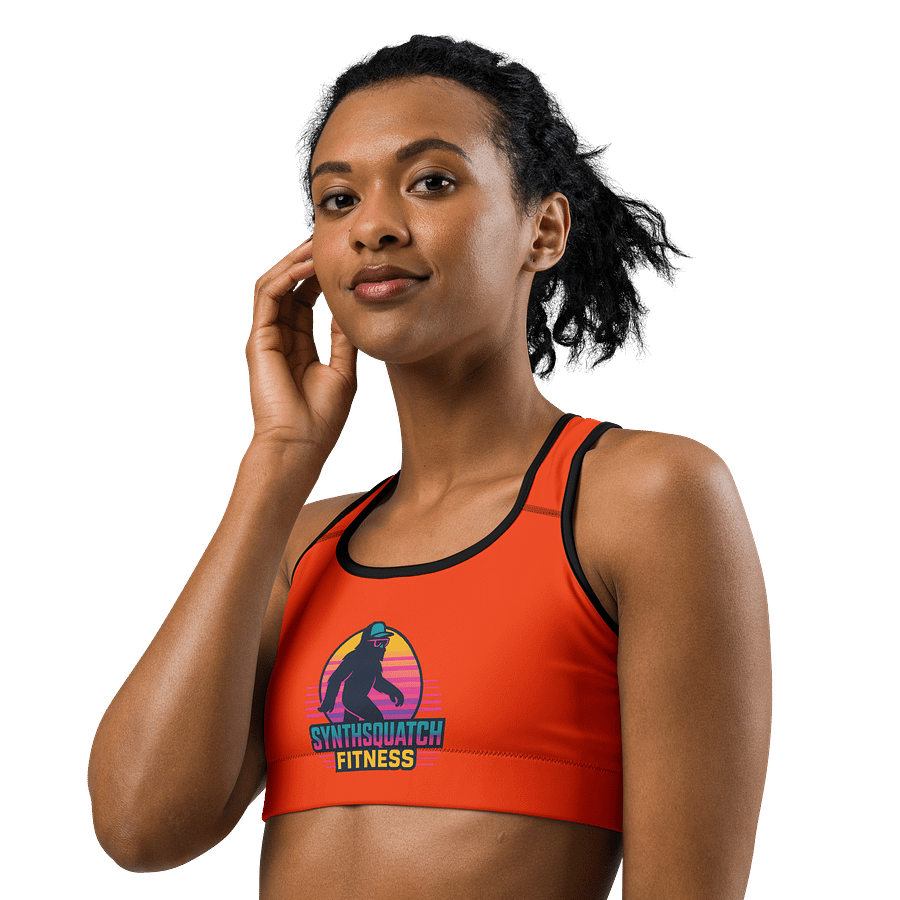 Synthsquatch Fitness Sports Bra (Neon Orange) product image (2)