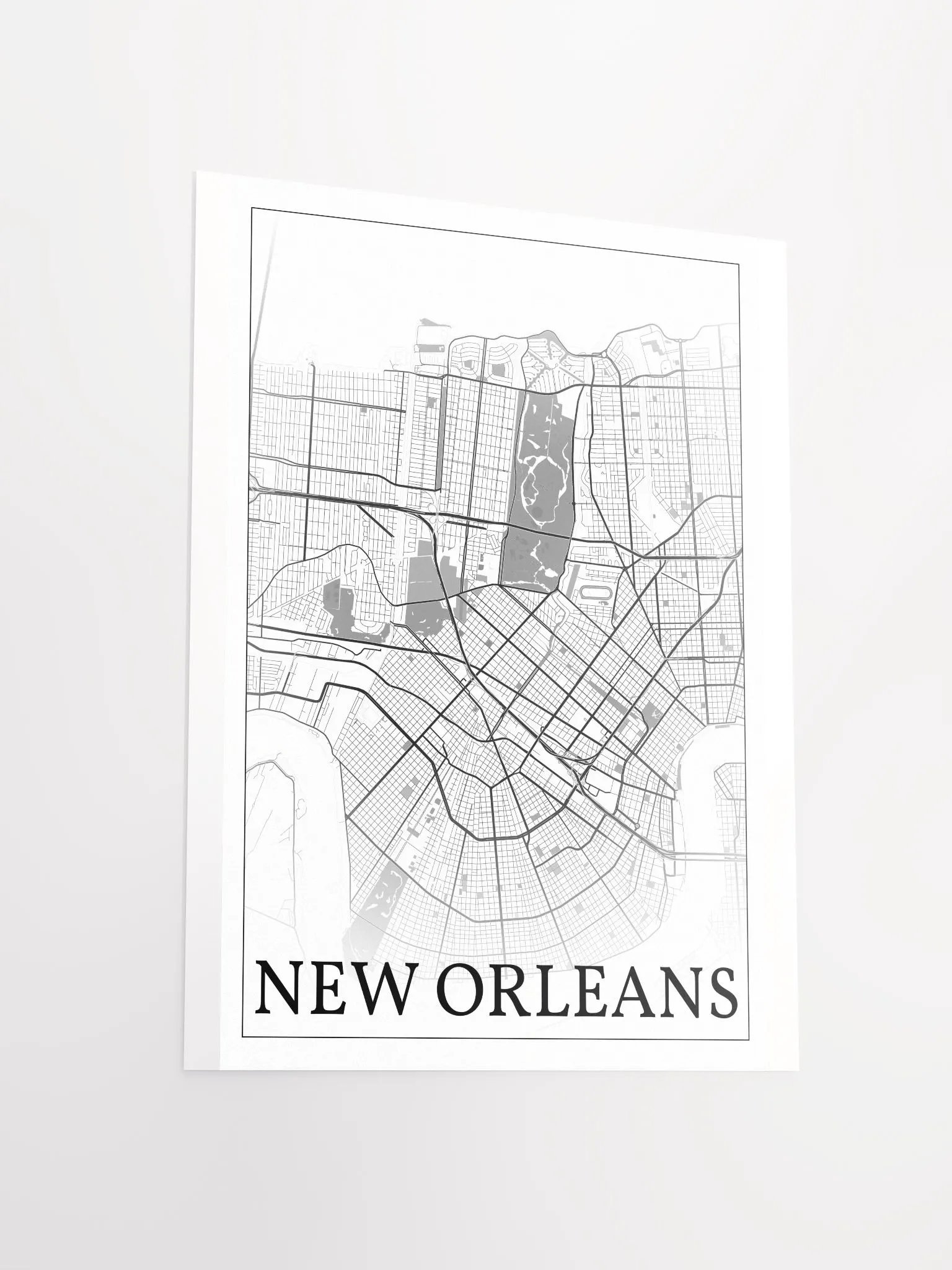 New Orleans, Louisiana, USA, city map print product image (11)