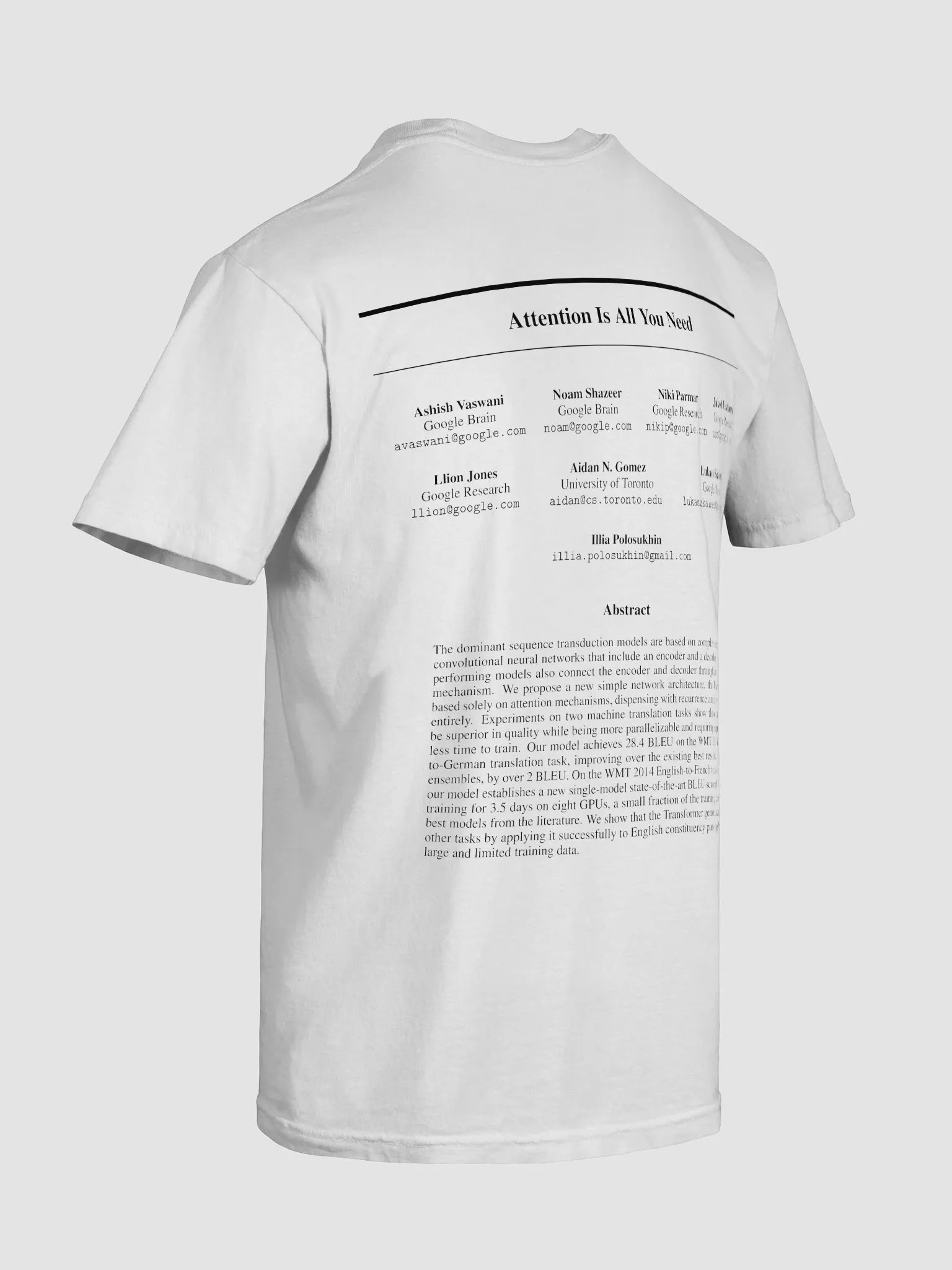 Attention Is All You Need T-Shirt product image (44)