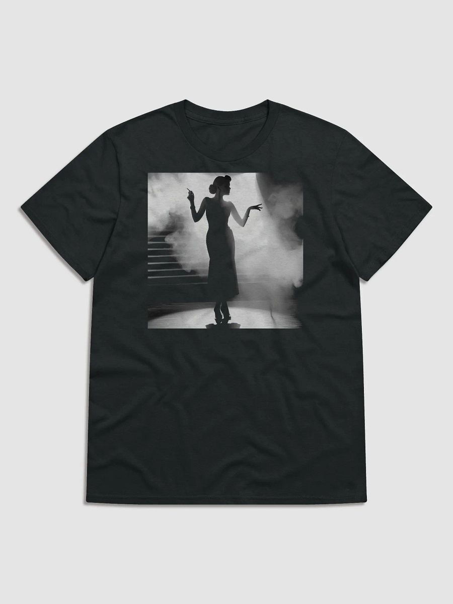 Elegance in Shadow: The Noir Chanteuse (Front Print Womens Tee) product image (1)