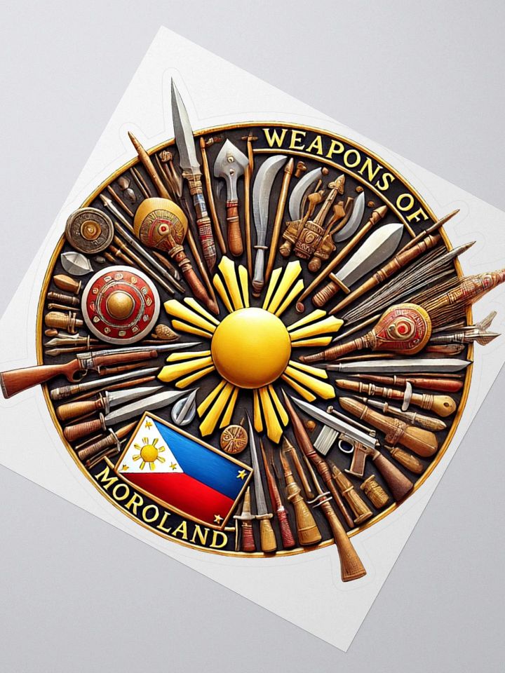Weapons of the Philippines, Moroland Swords Circular Decal Sticker Label for Car Decals and more product image (4)