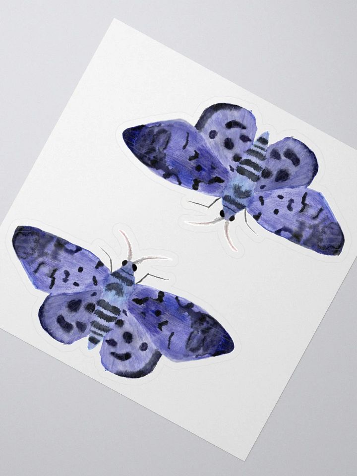 Blue Day Moth Sticker (x2) product image (2)