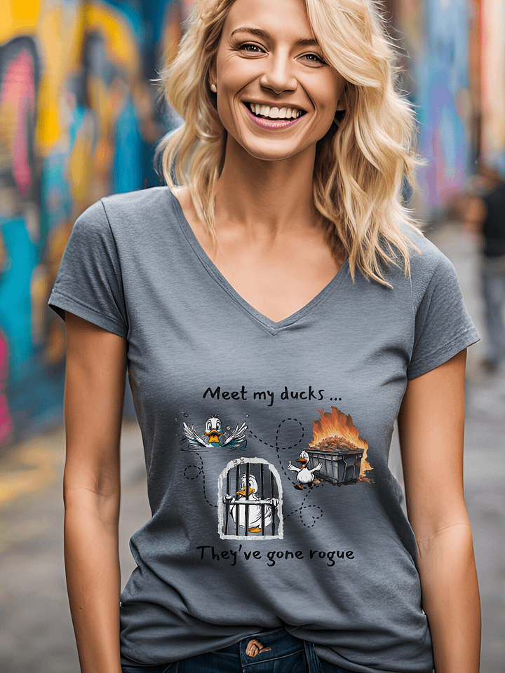 No Ducks In A Row V-Neck T-Shirt product image (2)
