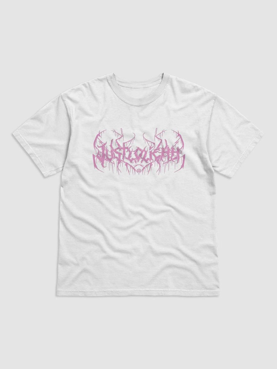 Justloliehh metal logo Pink n White TSHIRT product image (1)