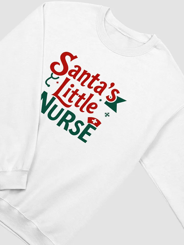 Festive Santa's Little Nurse Crewneck product image (9)
