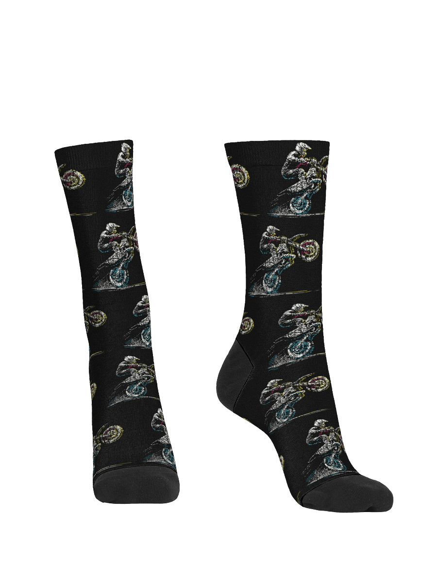 Dirt Bike Rider Retro Motorcycle Motocross Awesome Socks product image (2)