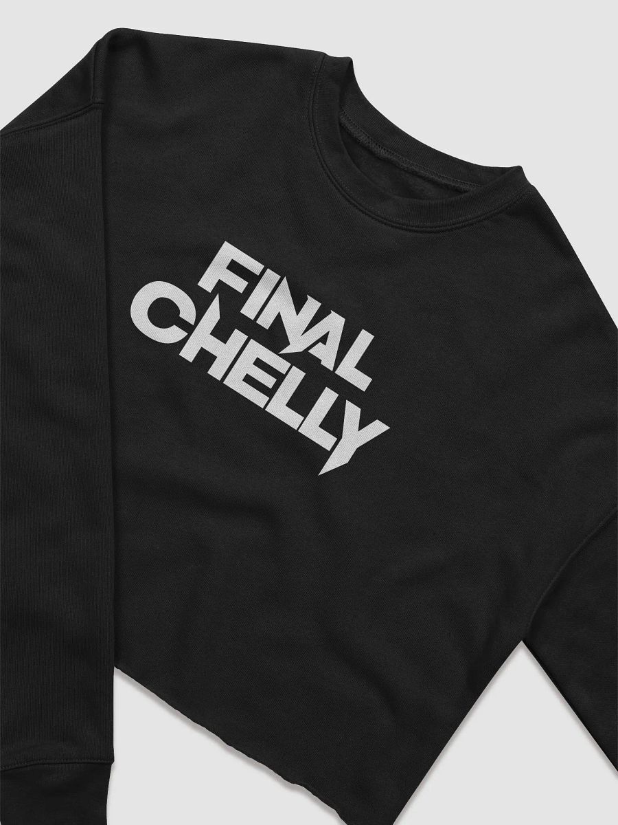 Final Chelly Logo Womens Fleece Crop Top Printed Sweatshirt product image (2)