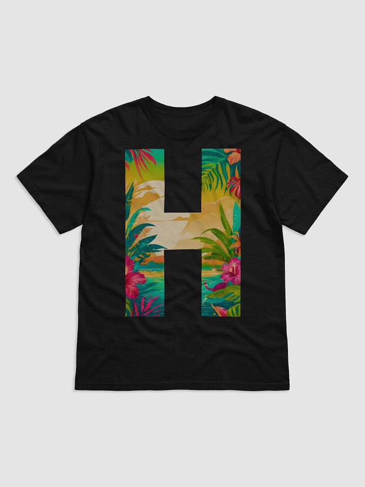 Tropical Sunset Paradise T-Shirt (Letter-H) product image (1)