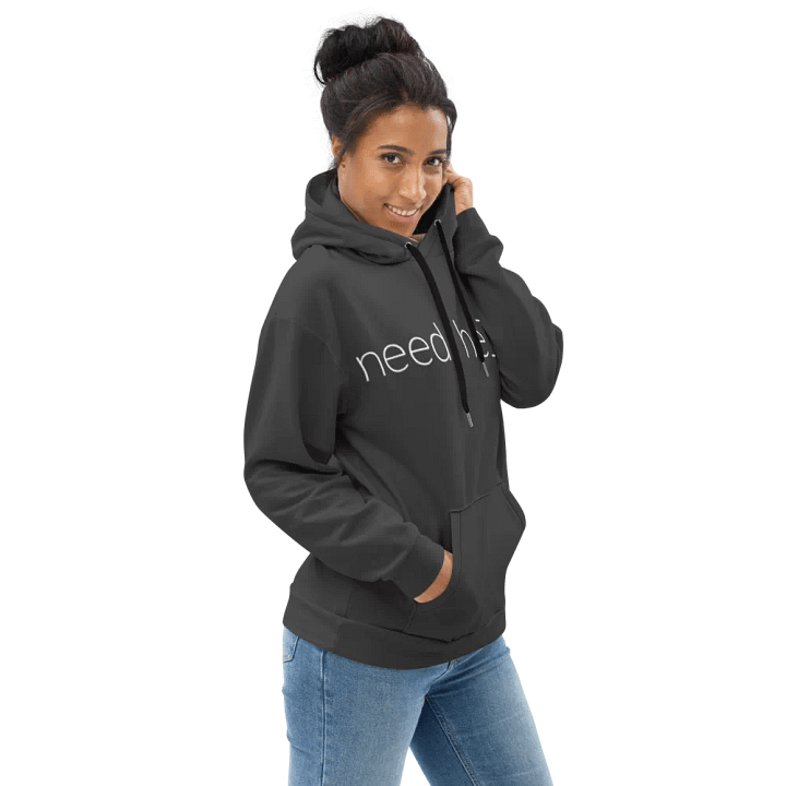 need help? RTFM! hoodie (darker grayscale mode) product image (2)