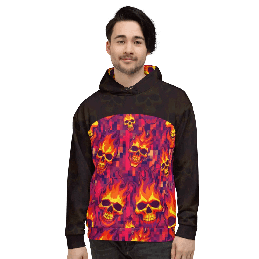 Neon Pixel Inferno Skulls (Obsidian) product image (2)