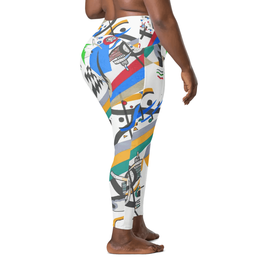 Abstract Lithographic Pattern Design Leggings with pockets - V4 product image (3)