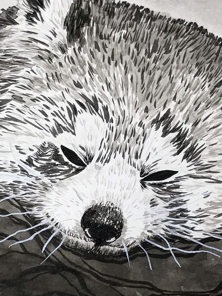 original painting : red panda product image (2)