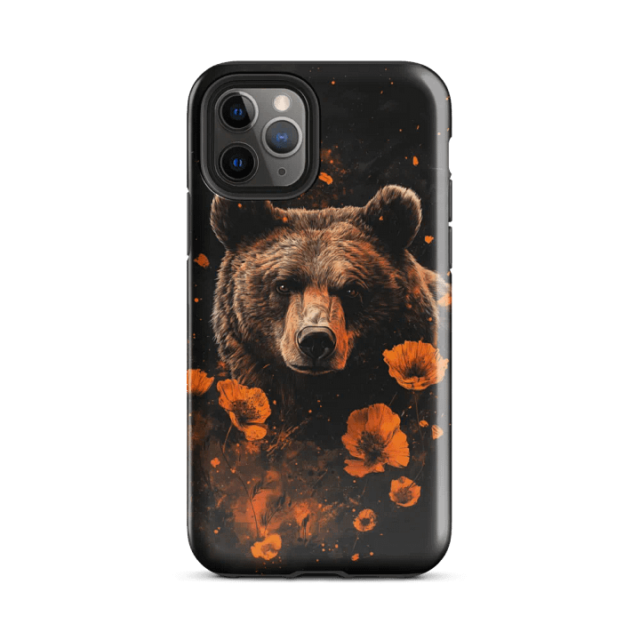 Grizzly Bear California Poppies - Tough Phone Case product image (1)