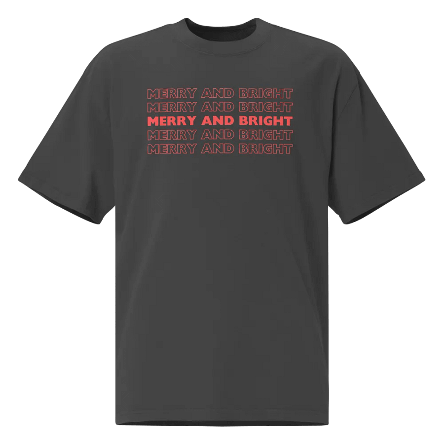 MERRY AND BRIGHT Grid Pattern T-Shirt product image (1)