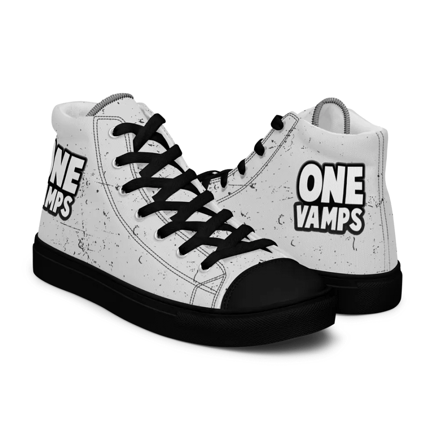 Women's High Top Canvas Shoes OneVamps White scratch color product image (12)
