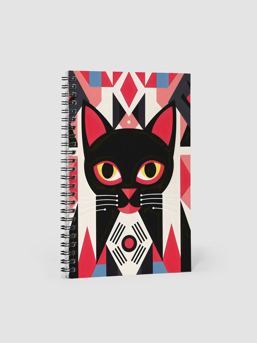 Black cat abstract art Notebook product image (1)