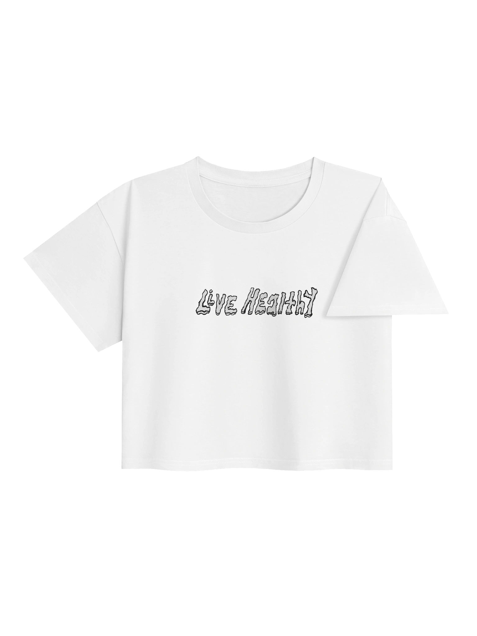 Live Healthy • white crop top product image (4)
