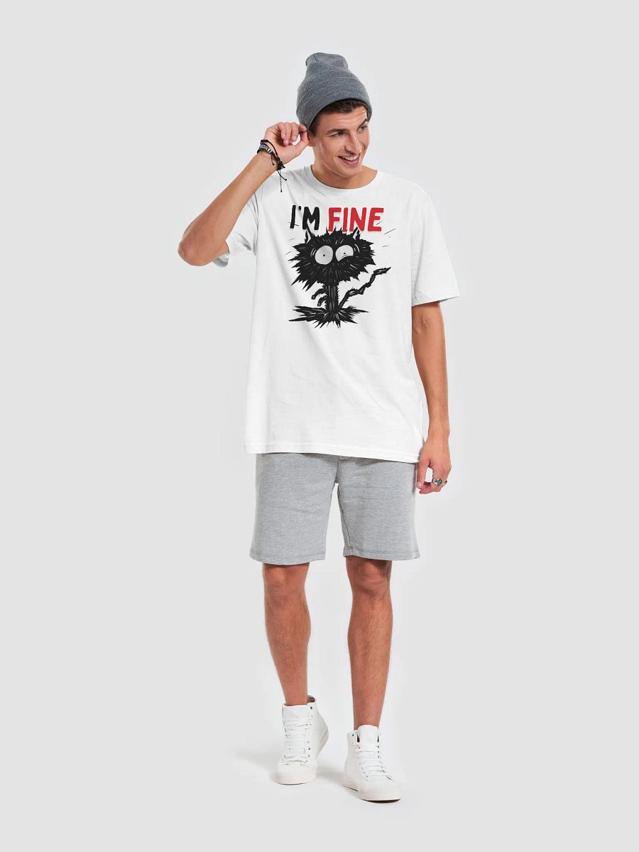 Anxious Cat 'I'M FINE' Tee product image (4)