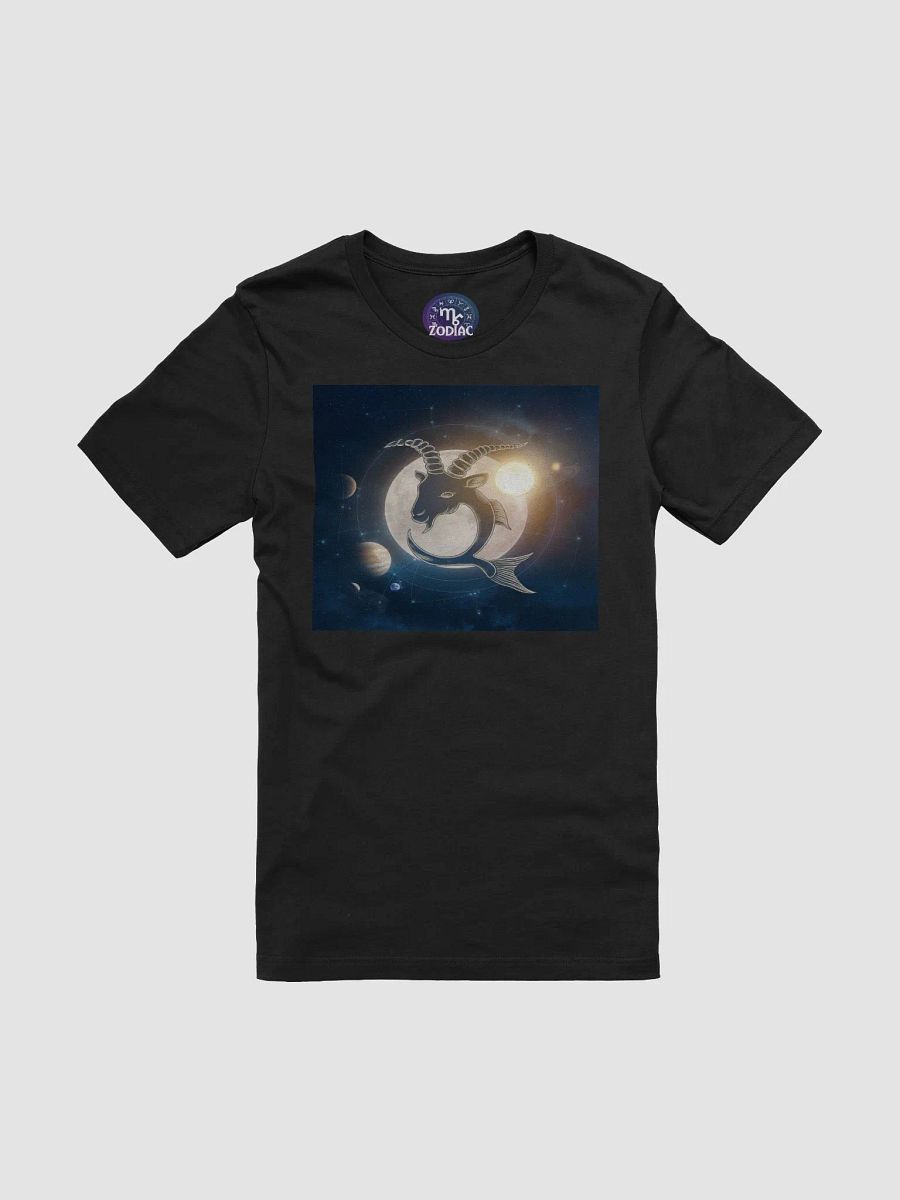 Unisex Capricorn Zodiac T-Shirt - Radiant Sea-Goat with Celestial Design, Astrology Gift product image (3)