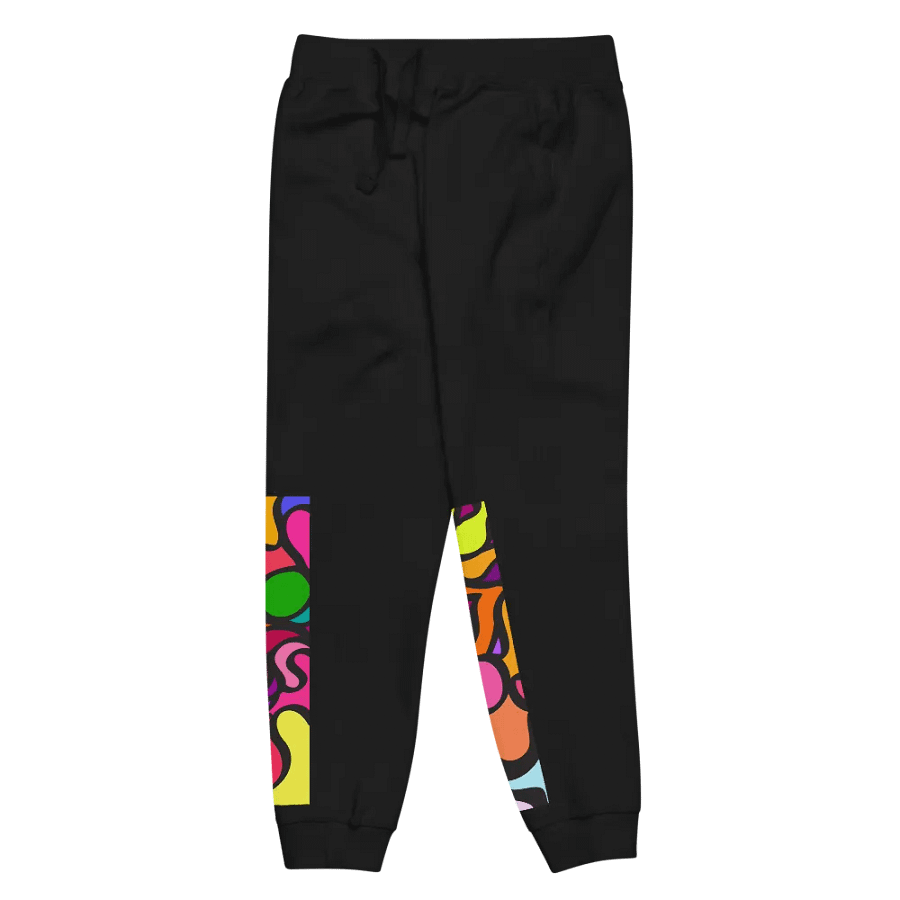 Vibrant Abstract Unisex Fleece Joggers - Wave at Sunset product image (3)