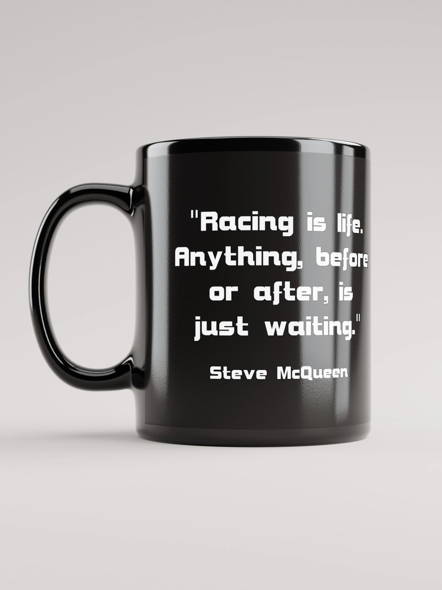 Cool Sheep Black Mug "Racing is life..." product image (5)