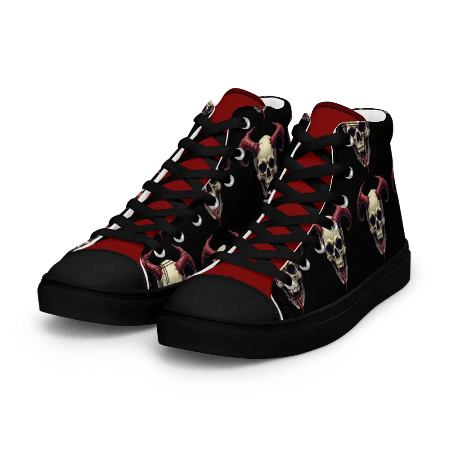 Hellfire Horn Skull High Top Canvas Shoes product image (7)