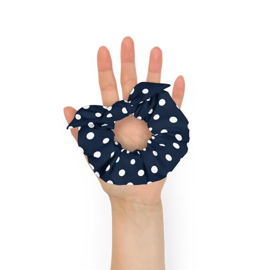 Navy Polka Dot Dream All-Over Print Scrunchie product image (6)
