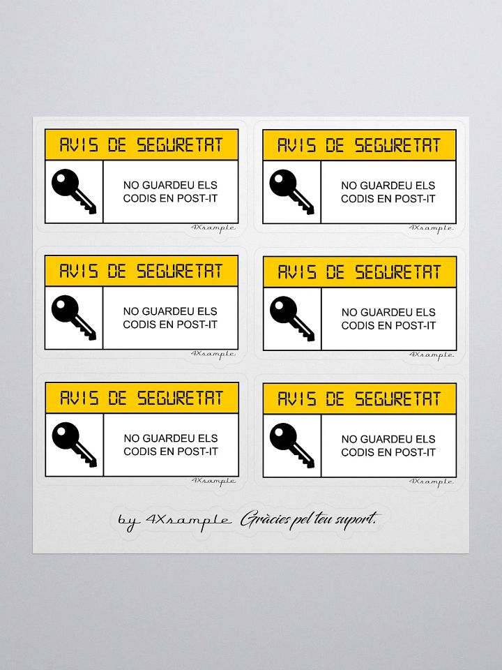 Avís de seguretat - Adhesius product image (1)