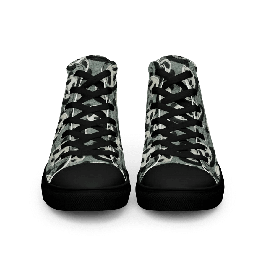 Cute Sad Panda Pattern High Top Kicks product image (5)