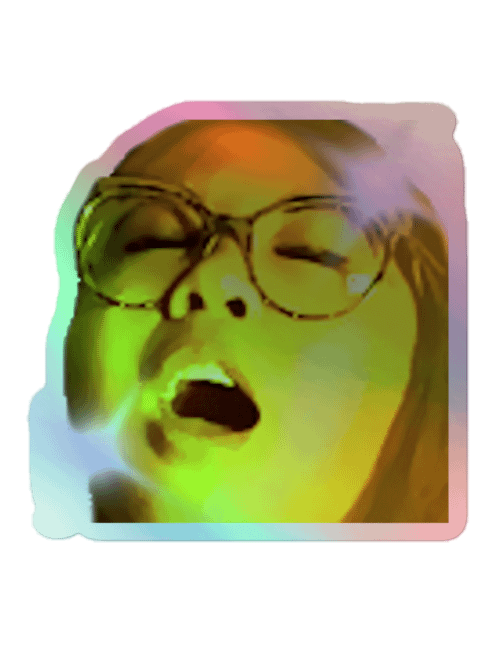 Golden Gasm 3 inch holographic sticker product image (1)