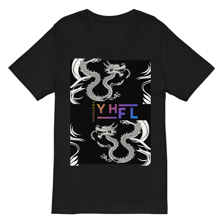 SYMMETRICAL DRAGON YOUTHFUL V-NECK TEE product image (3)