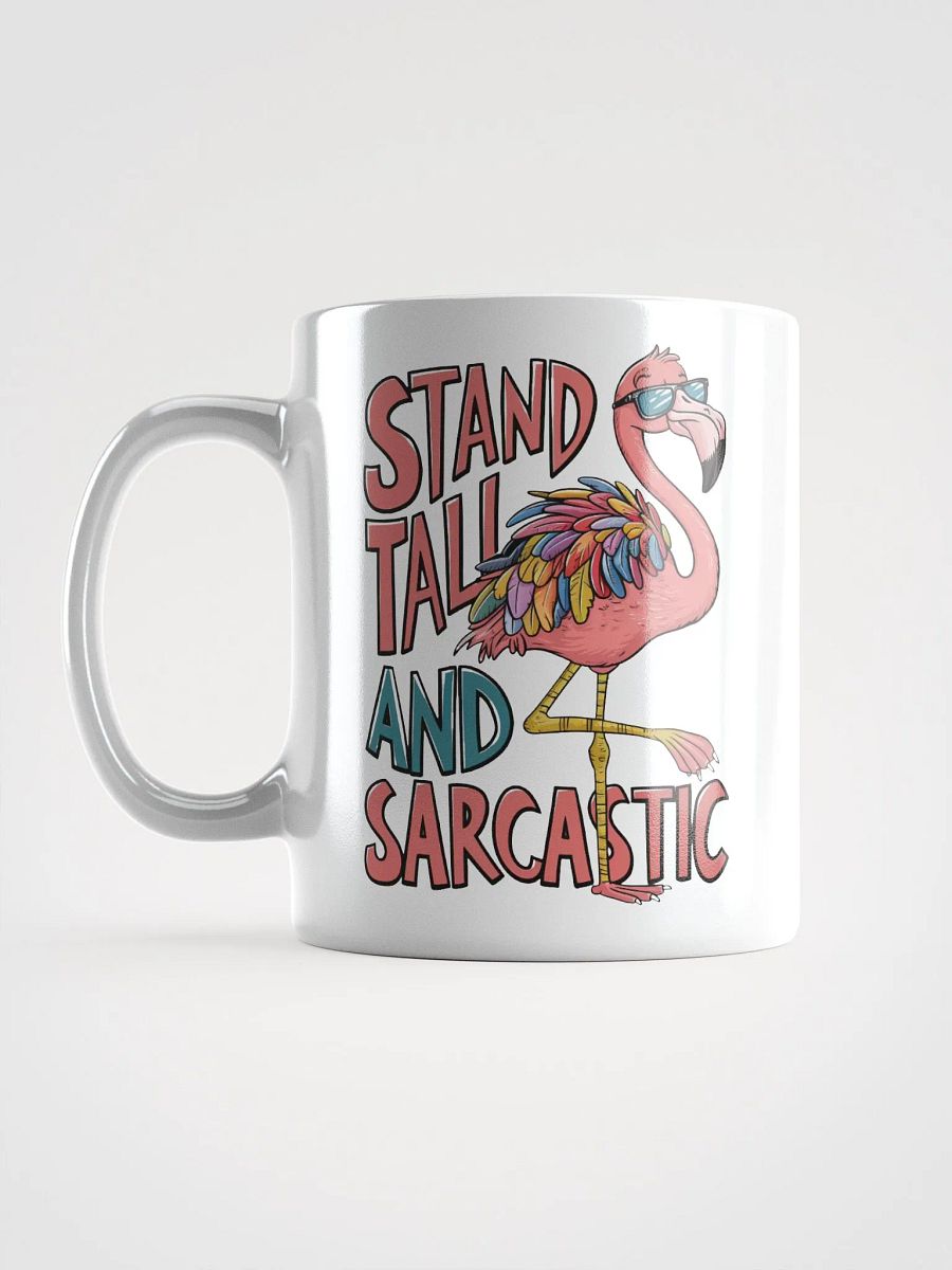 Sarcastic Flamingo White Glossy Mug product image (6)