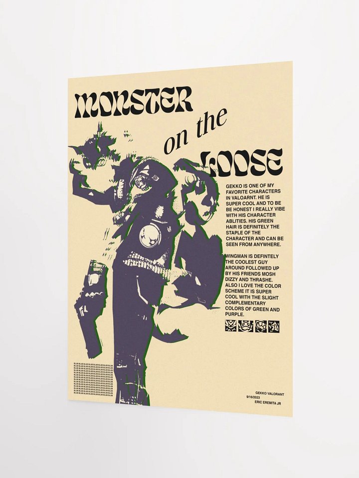 Monster on the Loose -12 x 16 poster product image (2)