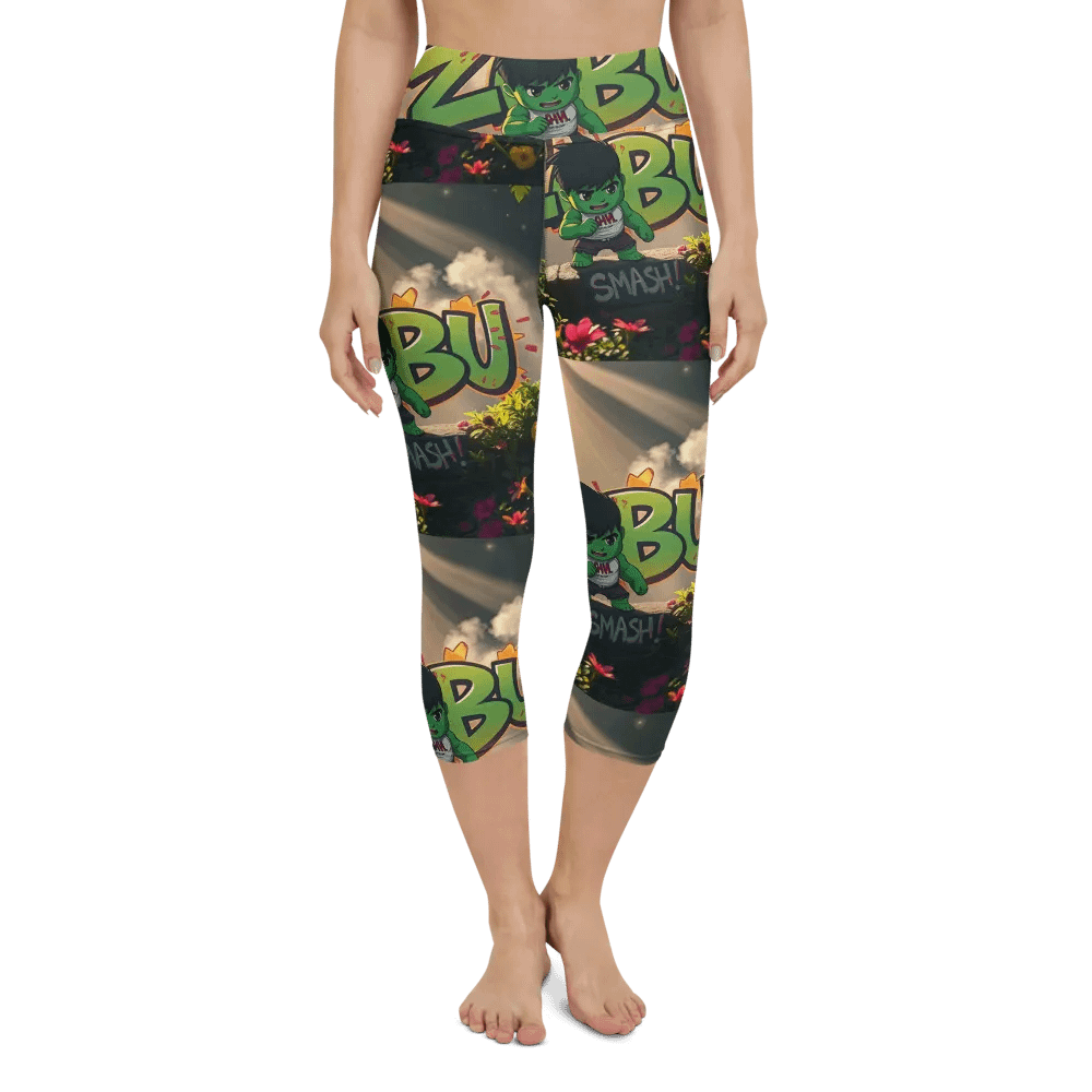 Zabu Smash! 90s Yoga Capri Leggings product image (4)