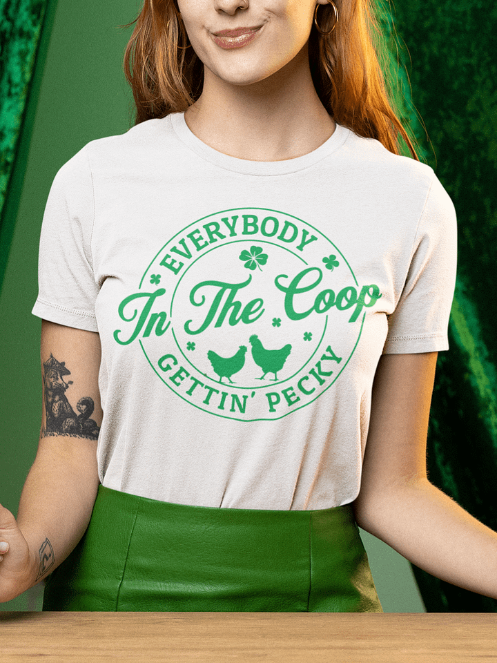 Everybody in the Coop St Patrick's Day Chicken Shirt product image (33)