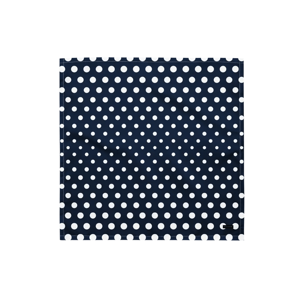 Navy Polka Dot Dream All-Over Print Bandana product image (1)