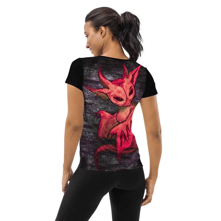 Rose Dragon Women's Athletic T-Shirt product image (2)