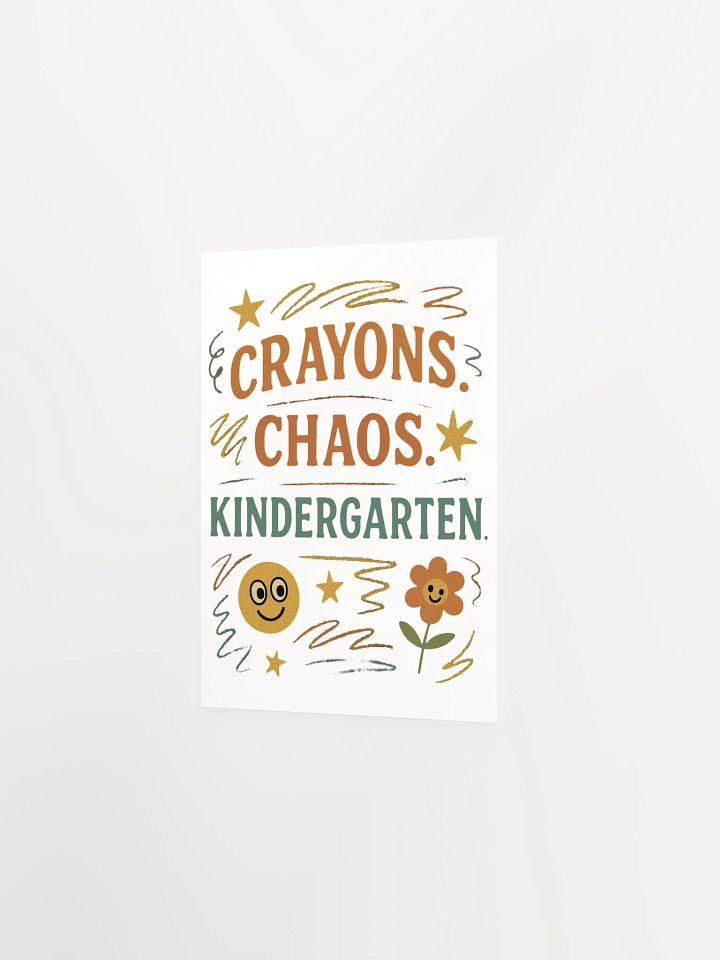 Crayons. Chaos. Kindergarten. Poster – Funny Retro Classroom Wall Art product image (8)