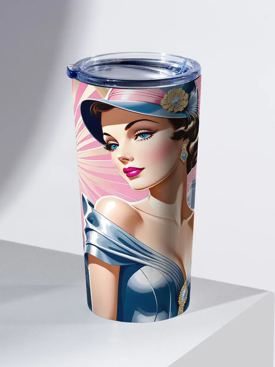 Art Deco Flapper Girl 20 oz Stainless Steel Tumbler - v1 product image (3)