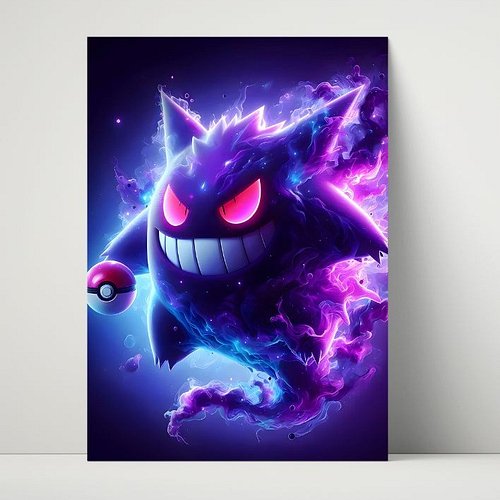 Unleash the ghostly energy of Gengar with this electrifying metal print ⚡👻
A perfect centerpiece for any anime-inspired setup...