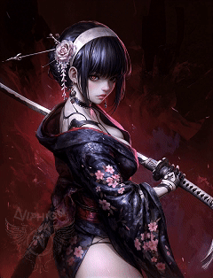 ONE TIME SALE - Cyber Samurai Artwork + Animation product image (2)