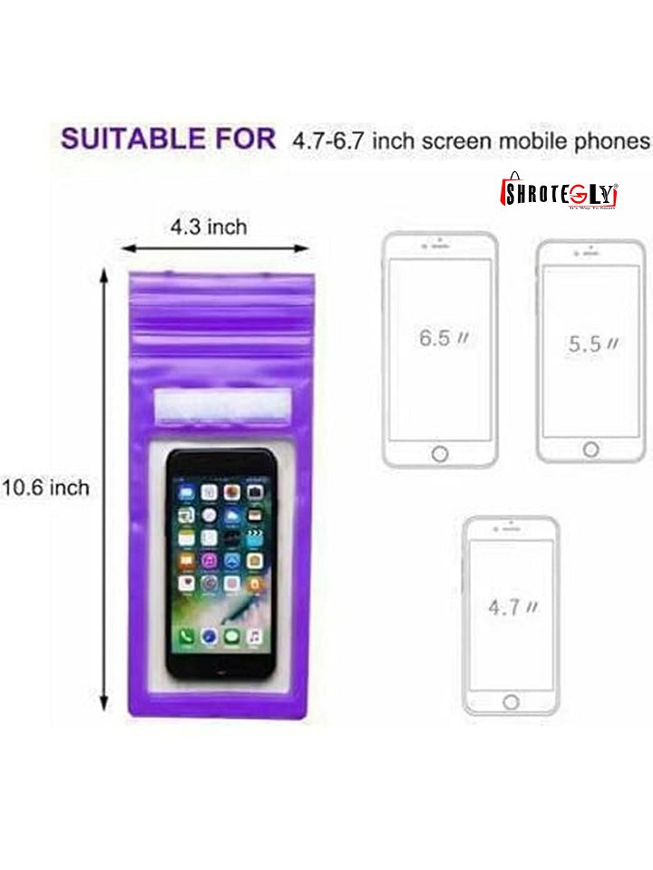 Waterproof Mobile Cover ( UNIVERSAL SIZE, Pack Of 4 ) Colour May Be Vary product image (2)