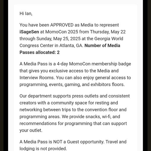 Applied for a Media badge a while ago to @momocon and got approved!!! This is my first time going to a convention as a Media ...