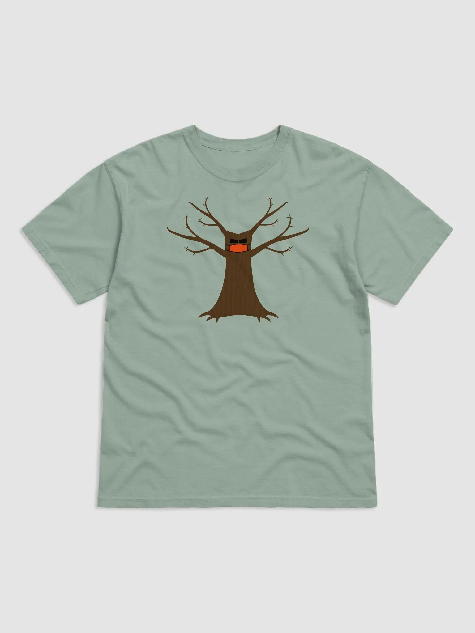 Spooky Tree Wearing A Face Mask Heavyweight T-Shirt product image (1)