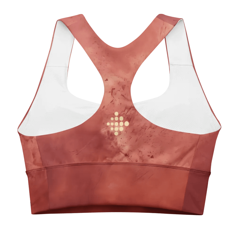 Abstract Grunge intense red Longline Sports Bra product image (3)