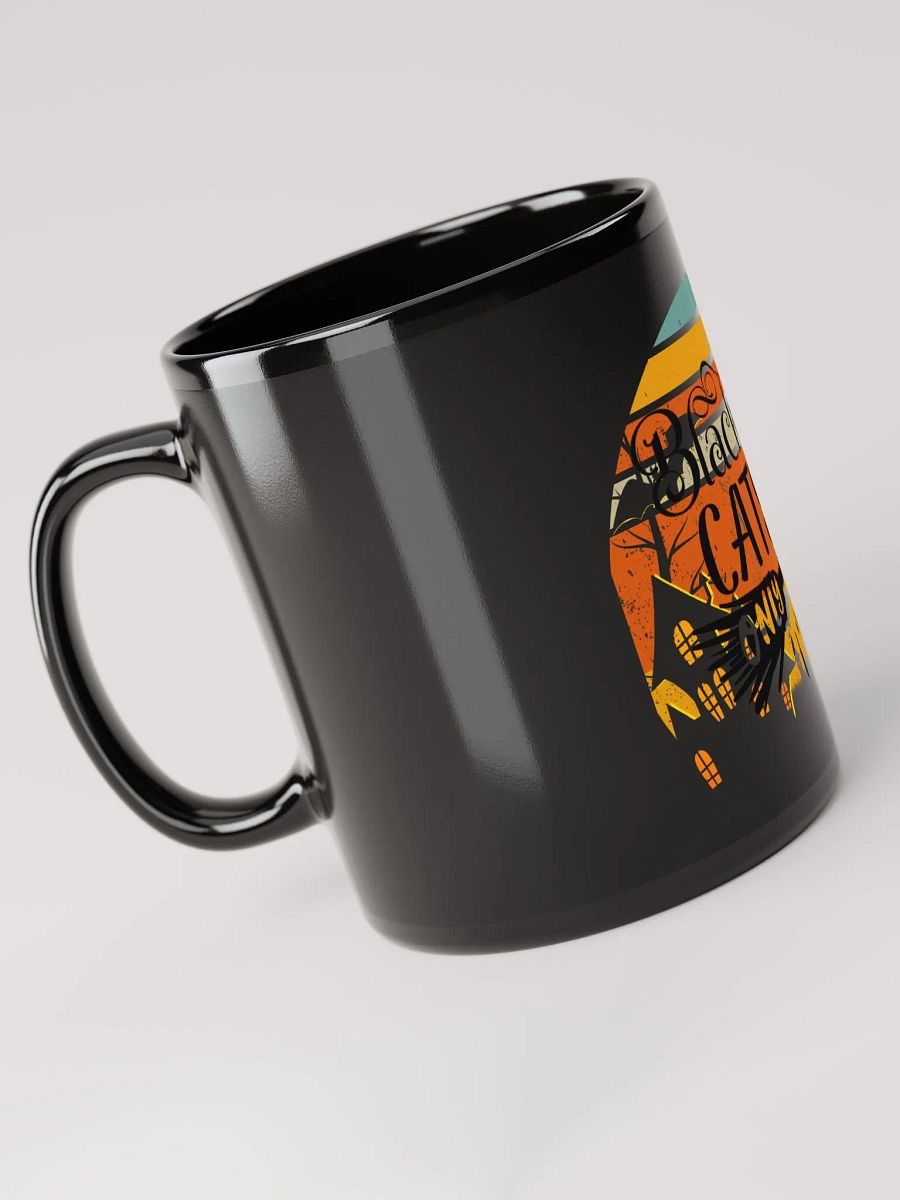 Curly Tailed Cat on Broomstick Mug product image (3)