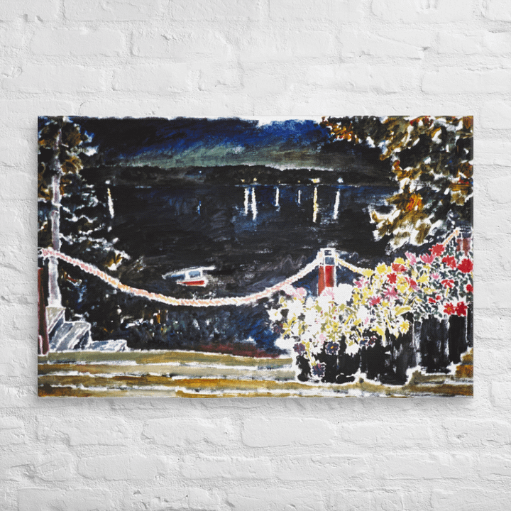 Nightview from Camano (1987) on canvas (26" x 40") product image (2)
