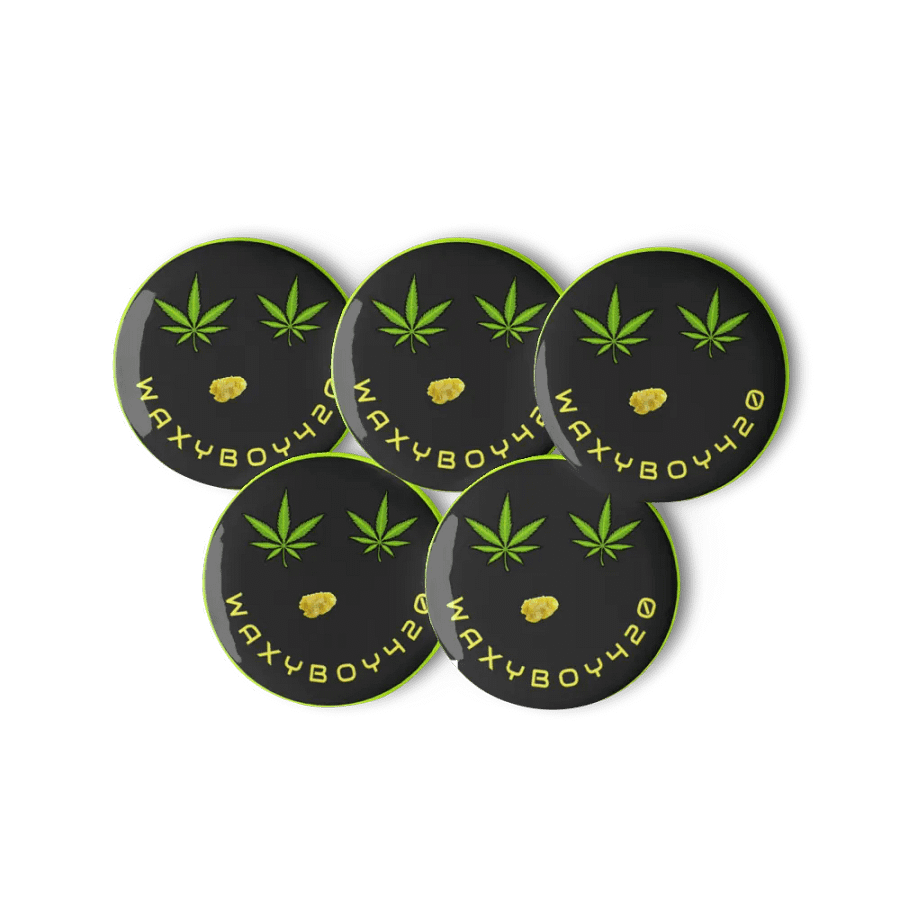 Waxyboy420 Logo Buttons (5 pack) (2.25" in) product image (6)