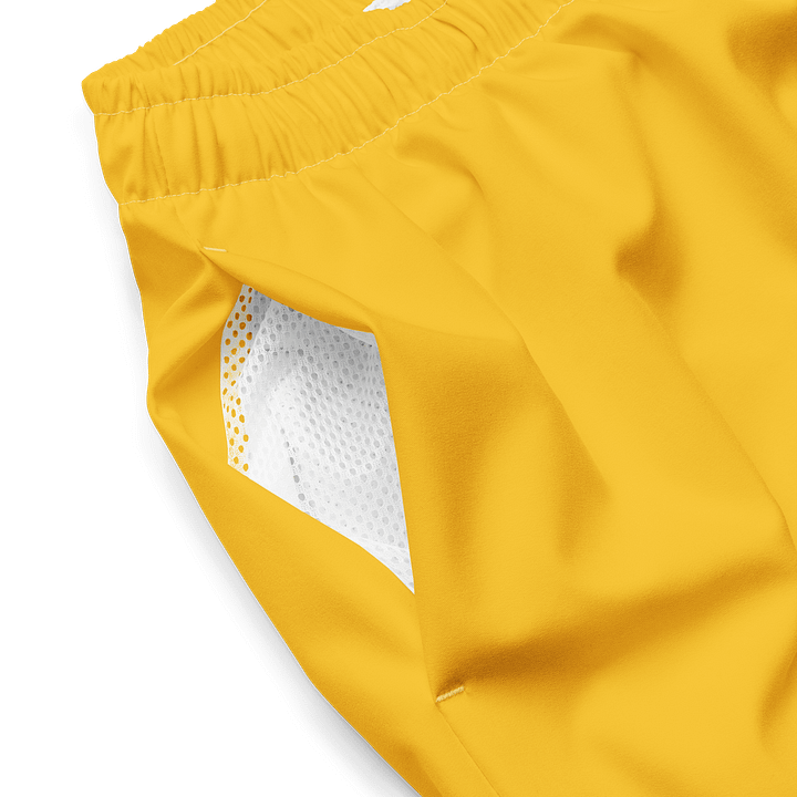 Mustard Yellow Solid Color Men's Swim Trunks product image (1)